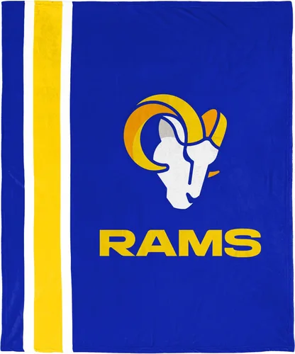 FOCO NFL Manta suave de felpa con micro raschel, 50 x 60 Los Angeles Rams