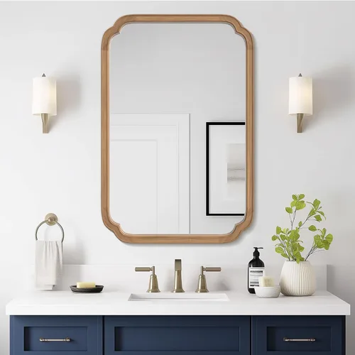 Miniatura 62 de WallBeyond Espejo de longitud completa para montar en la pared, 65 x 22 pulgadas, espejo de suelo con marco de madera rústica, espejo grande