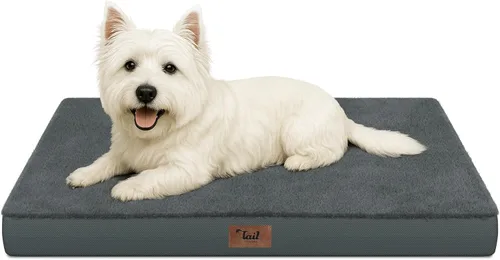 Miniatura 22 de Cama ortopédica de felpa para perros y cachorros medianos, camas impermeables para perros de 30 x 20 pulgadas con funda extraíble lavable, tapete