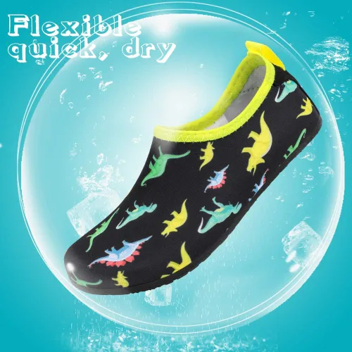 Miniatura 5 de HIITAVE Zapatos acuáticos antideslizantes para la playa, natación, secado rápido, calcetines acuáticos para niños y niñas pequeños