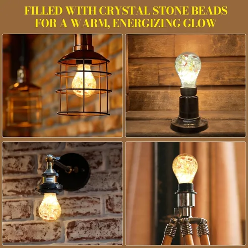 Miniatura 3 de Bombillas LED de 5 W, A19, E26, bombillas LED de 2700 K/4000 K/6000 K, bombillas de piedra de cristal curativo no regulables para iluminación