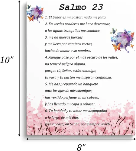 Miniatura 5 de Texas Art Salmo 23 En Español Para Pared, Arte De Pared Del Salmo 23, Cuadros Cristianos Para Pared En Español, Decoración De Pared Cristiana En Ta
