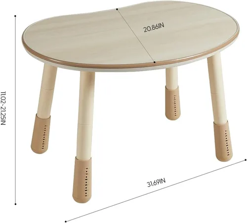Miniatura 3 de Mesa para niños, mesa de juego para niños de altura ajustable, mesa de arte para niños lista para grafiti. Adecuado para el hogar y jardín