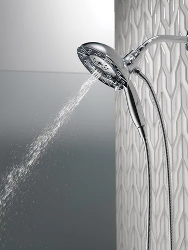 Miniatura 13 de Delta Faucet Trinsic Serie 14 - Kit de molduras para bañera y ducha de un solo mango, grifo de ducha cromado con cabezal de ducha doble 2 en 1 de 5