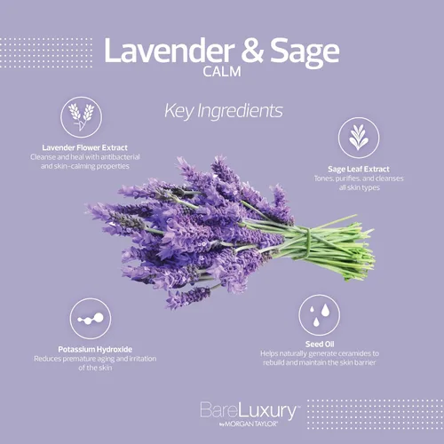 Miniatura 5 de Morgan Taylor BareLuxury - Paquetes completos de pedicura y manicura de 4 pasos (lavanda y salvia), kit de spa para manos y pies en 4 paquetes, kit
