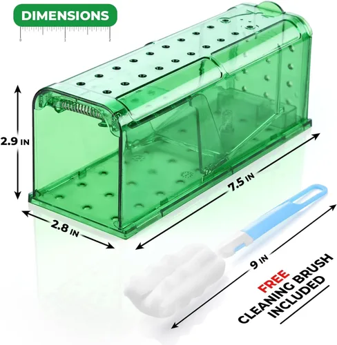 Miniatura 2 de Trampa Humana para Ratones Paquete de 2 - No Mata - Trampas para Ratones Vivos para Interiores para Uso Doméstico - Trampas Reutilizables