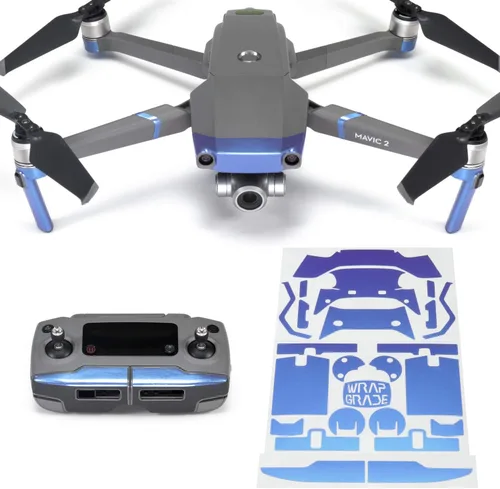 Miniatura 11 de Wrapgrade Poly Skin Compatible with DJI Mavic 2 Accent Color (Airforce Silver)