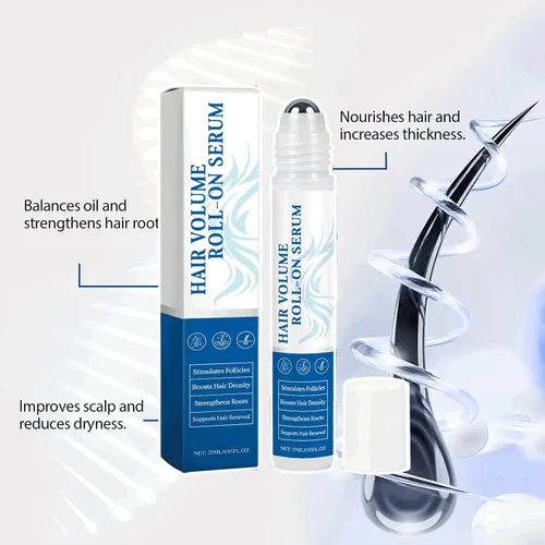 Miniatura 3 de Roll-On para el crecimiento del cabello con romero, 0.8 onzas líquidas de suero y tratamiento del cuero cabelludo, cabello más grueso y lleno