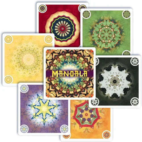 Miniatura 5 de Juego de mesa Mandala Desafiante juego para dos jugadores con hermoso arte abstracto Juego de mesa de estrategia para adultos y niños A partir