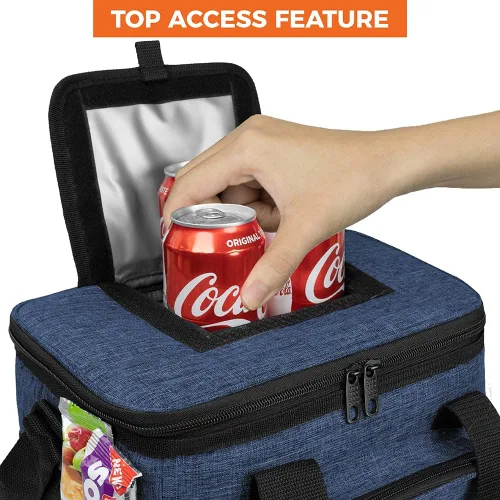 Miniatura 3 de OPUX Bolsa térmica suave, térmica y plegable con aislamiento térmico para hombres, trabajo, campamento, playa, viajes, portátil, suave, a prueba