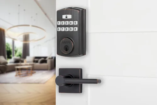 Miniatura 14 de BRINKS Cerraduras de Seguridad para Puerta, Entrada sin Llave de Alta Seguridad, Cerradura de Puerta Electrónica Inteligente con Cerradero, Hasta 50