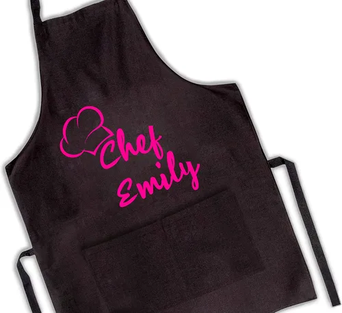 Delantal de chef personalizado, delantal para mujeres u hombres con bolsillos, delantales de cocina para mujeres, delantal de chef para hombres,