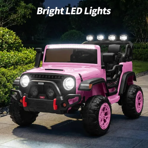 Miniatura 6 de Hikiddo - Camioneta eléctrica de paseo de 2 plazas, vehículo de juguete de 24 V 4x4 para niños de 4 a 8 años con control remoto, neumáticos EVA