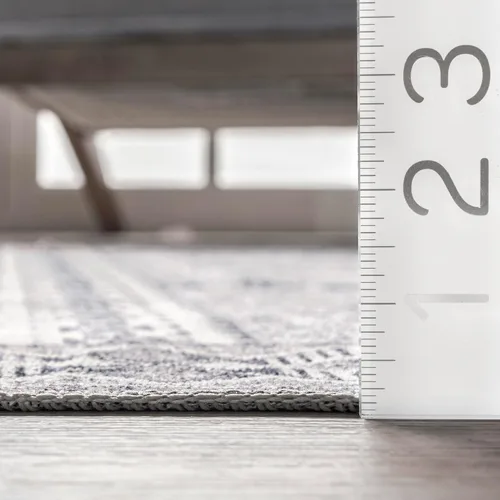 Miniatura 2 de nuLOOM Alfombra de área lavable a máquina de 5 x 8 pies, resistente a las manchas con parte trasera antideslizante, perfil bajo para sala de estar