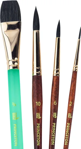 Miniatura 3 de Princeton Neptune 4750 Series - Juego de pinceles para acuarela, pelo sintético suave profesional de ardilla - Juego de pinceles para pintura