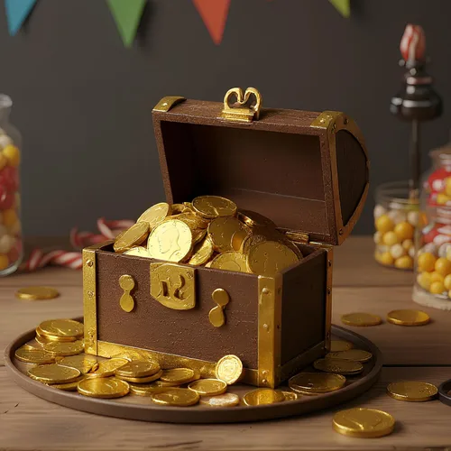 Miniatura 7 de Monedas de oro chocolate, bolsa de 1 libra