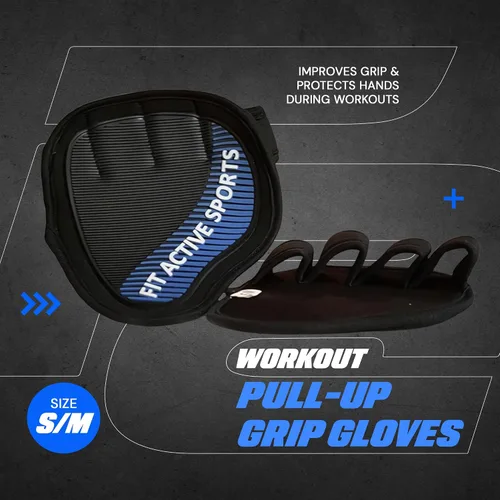 Miniatura 2 de Guantes de entrenamiento Fit Active Sports para el gimnasio - Agarres duraderos para el gimnasio y almohadillas de agarre - Acolchado de goma