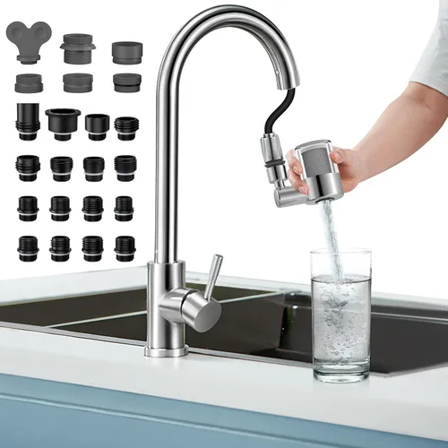 Miniatura 10 de Patentado CECEFIN 1080° Extensor de Grifo Giratoria - Aireador de Fregadero - Extensión de Grifo de Agua con 2 Modos de Salpicadura, Accesorio