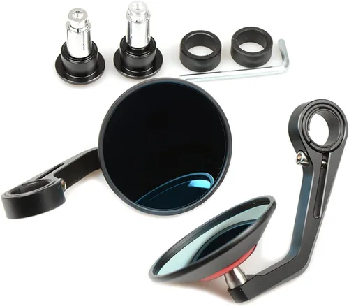 Miniatura 6 de Espejos laterales universales de 7/8 pulgadas para motocicleta Kawasaki VERSYS 1000 para Vulcan/S 650cc Z800 Z 1000SX para Honda Cb500x (color rojo)