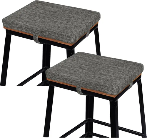 Miniatura 17 de baibu Cojines rectangulares de espuma viscoelástica, de doble capa, antideslizantes para sillas de comedor, cojines para taburete de banco de cocina