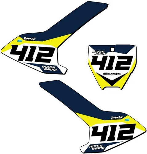 Miniatura 5 de 2017-2019 TC 50 SG63 Custom MX matrículas Senge Graphics Kit compatible con Husqvarna
