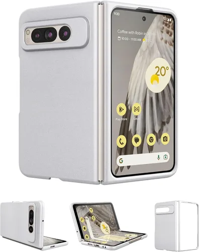 Miniatura 14 de Funda delgada de cuero para Pixel 9 Pro Fold (2024), sin protector de pantalla, soporte de carga inalámbrica, ultradelgada a prueba de golpes, funda