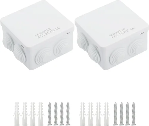 Miniatura 21 de LeMotech Caja de conexiones, plástico ABS IP55 resistente al agua y al polvo, caja eléctrica universal, caja de proyectos para exteriores e
