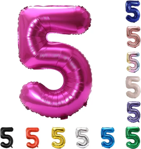 Miniatura 83 de YPSelected Globo grande de 32 pulgadas de helio con números 0-9 de papel de aluminio azul para cumpleaños, bodas y fiestas (Azul, 3)