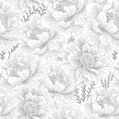 Miniatura 18 de GloryTik Papel Tapiz Floral Despegable y Adhesivo Papel de Contacto Moderno Blanco y Dorado Removible Autoadhesivo para Baño Dormitorio Gabinetes