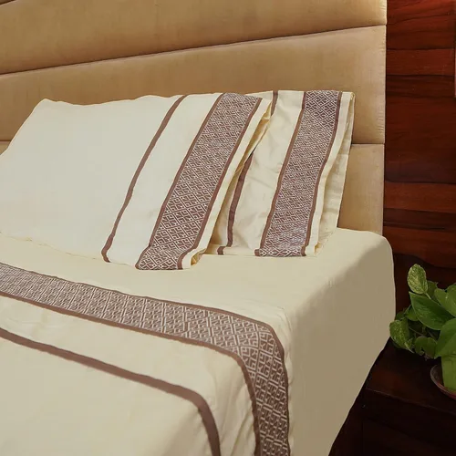 Miniatura 25 de Bluemoon Homes 100% de algodón egipcio sábanas tamaño Queen - juego de sábanas de 1000 hilos tamaño Queen, sábana de cama tamaño Queen, sábanas