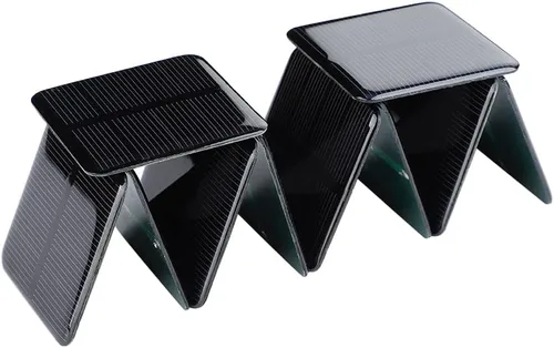 Miniatura 5 de 10 unids Mini células solares monocristalinas Kit de sistema solar 1.969 in X 50mm/1.96" X 1.96" 2V 160MA para paneles solares de carga DIY
