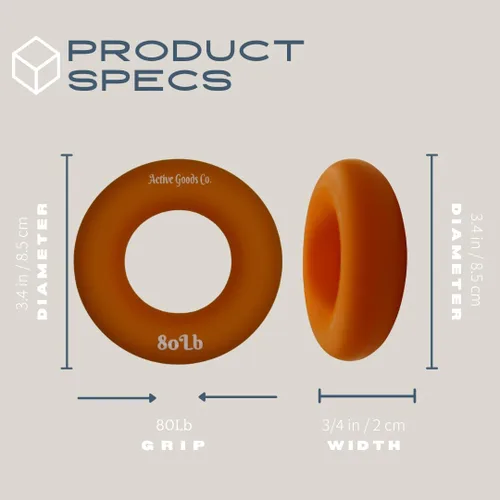 Miniatura 4 de ActiveGoodsCo - Anillo de silicona hecho para uso profesional. Niveles de resistencia progresiva de 10 libras-120 libras (8.8-121.3 lbs). Dos