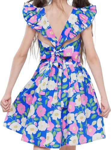 Miniatura 149 de Vestido de verano para niña, de algodón, con diseño floral