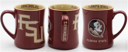 Miniatura 5 de RFSJ Nebraska Cornhuskers - Taza de cerámica en relieve (3D) de 16 onzas, color rojo