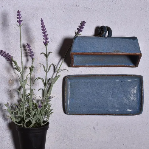 Miniatura 4 de Mantequillera con tapa de MudWorks Pottery, azul barrington, hecho a mano en los Estados Unidos