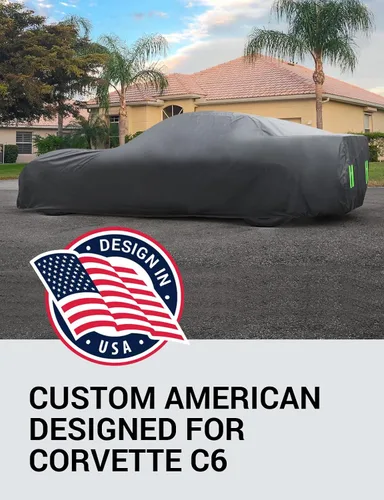 Miniatura 2 de Proadsy Funda para Coche Actualizada 2026 Ajuste Personalizado para Corvette C6 Stingray Z06 Z51 2005-2013 Resistente al Viento Todo Clima
