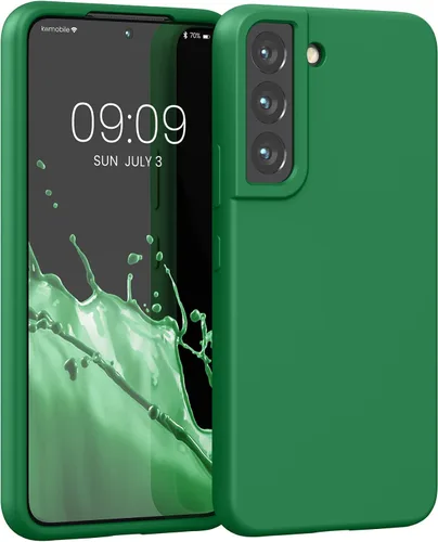 Miniatura 356 de kwmobile Funda compatible con Samsung Galaxy S22 - Funda de silicona TPU con acabado suave - Blue Reef