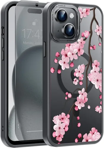 Miniatura 130 de Goodon Funda para iPhone 17 Pro con protector de pantalla de privacidad, compatible con Magsafe, a prueba de golpes, translúcida mate, bonita funda