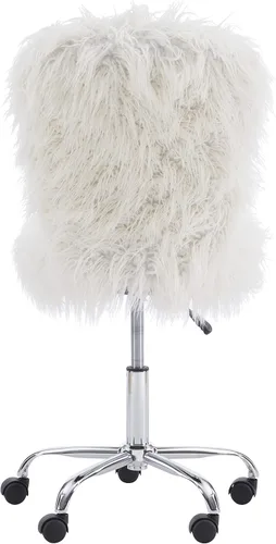 Miniatura 14 de Linon Cora Faux Flokati - Silla de oficina sin brazos, color blanco