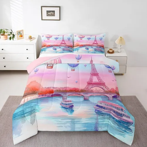 Miniatura 20 de Juego de edredón de San Valentín para parejas, juegos de ropa de cama rojo y blanco para niños, niñas, adolescentes, con texto en inglés "I Love
