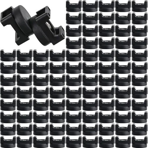 Miniatura 10 de Yookeer 15 piezas de base magnética de montaje de brida con cremallera, clips magnéticos negros para cables, base de gestión de bridas de cables