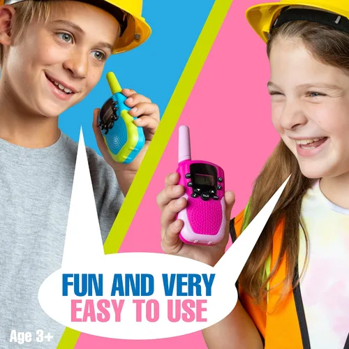 Miniatura 2 de Walkie Talkies de 22 canales para niños, alcance de 3 millas Paquete de 2 para niños y niñas