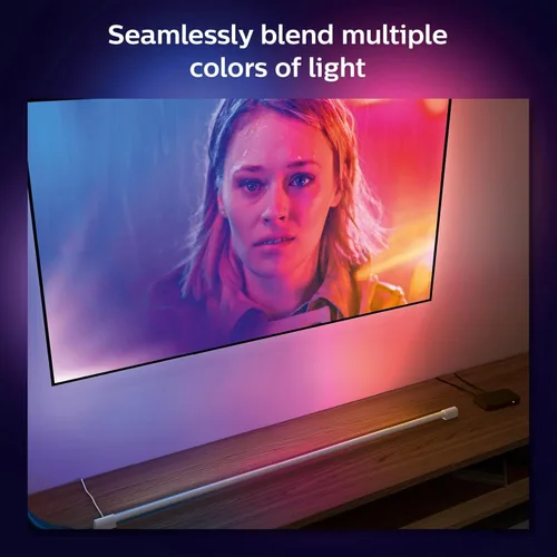 Miniatura 5 de Philips Hue - Tubo de luz LED inteligente grande, blanco - Luz LED de cambio de color blanco y ambiente de color - 1 paquete - Sincronización