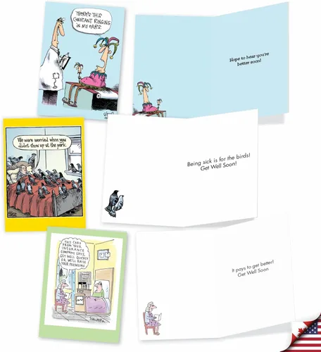 Miniatura 3 de NobleWorks Juego de 10 tarjetas de felicitación divertidas con sobres de 5 x 7 pulgadas (10 diseños, 1 cada uno) Ordenes del médico AC7848GWG-B1x10