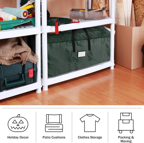 Miniatura 4 de Paquete de 2 bolsas de almacenamiento para árbol de Navidad - Bolsas impermeables para árboles artificiales desarmados de 17 pies, guirnaldas