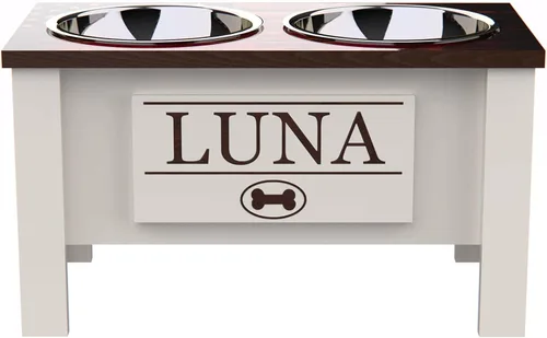Miniatura 13 de GrooveThis Woodshop Soporte Personalizado de Cuenco Elevado para Perros de Tamaño Grande, Mediano, Pequeño y Extra Pequeño - Cuencos de Acero Negro