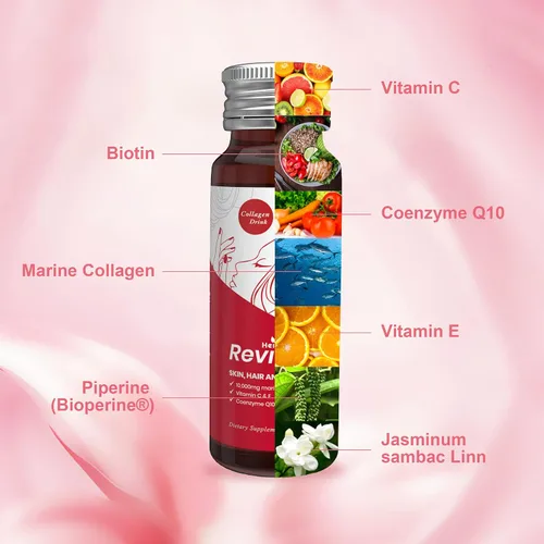 Miniatura 2 de Heivy Colágeno Líquido para Mujeres, Biotina Líquida y Colágeno para Piel Radiante, Crecimiento del Cabello, Uñas Fuertes, Soporte