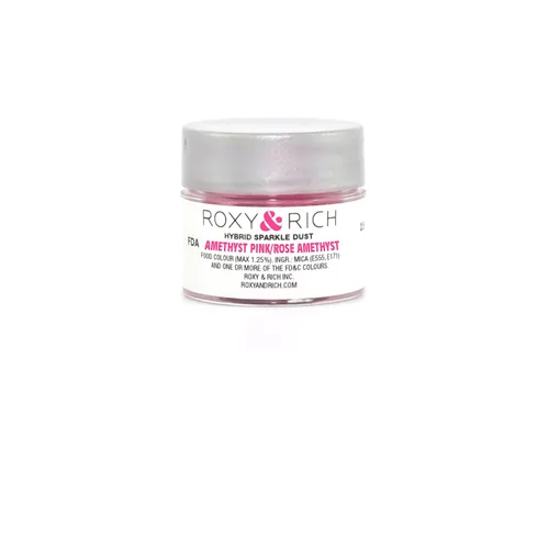Roxy & Rich Hybrid Sparkle Powder - Colorante para alimentos, 0.09 onzas (0.09 oz), color rosa amatista