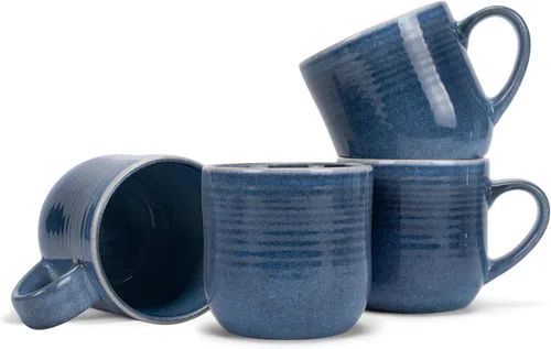 Elanze Designs Glossy Reactive Glaze - Taza grande de 17 onzas líquidas para cocina, de grado alimenticio, cerámica de grado alimenticio, taza de