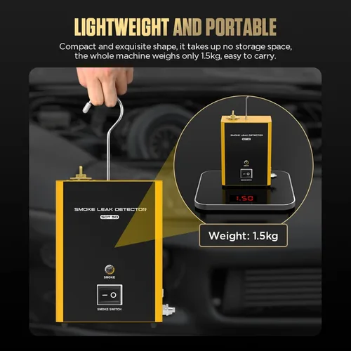 Miniatura 9 de Detector de Fugas de Humo SDT50, Máquina de Humo Automotriz EVAP, Detector de Fugas de Combustible, Probador de Humo para Coches, Detector de Fugas